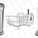 simplehuman 40L / 10.6 Gallon Slim Step Trash Can Grey Plastic | $34 | Walmart
simplehuman 45L / 12 Gallon Semi-Round Step Trash Can, Brushed Stainless Steel | $85 | Walmart
simplehuman 35L / 9.3 Gallon Stainless Steel Round Kitchen Step Trash Can, Brushed Stainless Steel | $59 | Walmart
simplehuman Tension Arm Paper Towel Holder | $21 | Walmart
simplehuman Kitchen Slim Wire Frame Dish Rack With Removable Spout, Stainless Steel | $34 | Walmart
simplehuman Compact Dish Rack, Grey Plastic | $40 | Walmart